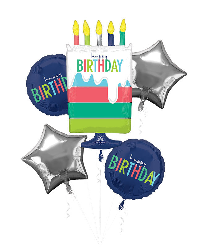 happy Birthday Cake Balloon Bouquet
