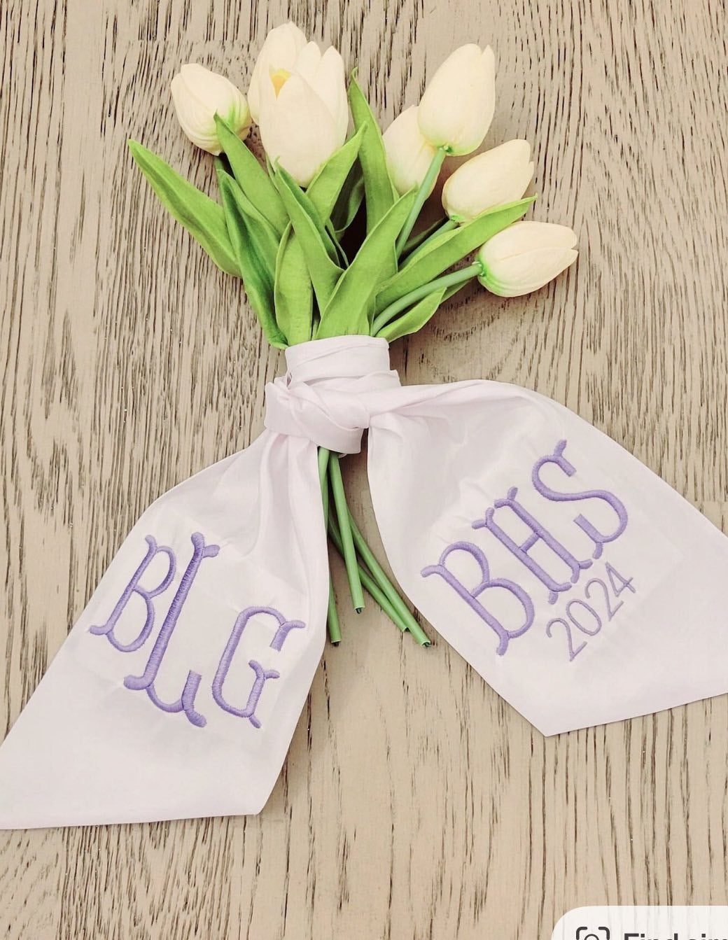 Homecoming Bouquet Sash – Custom Monogrammed