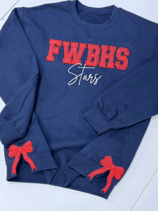 Embroidered Sports team crewneck