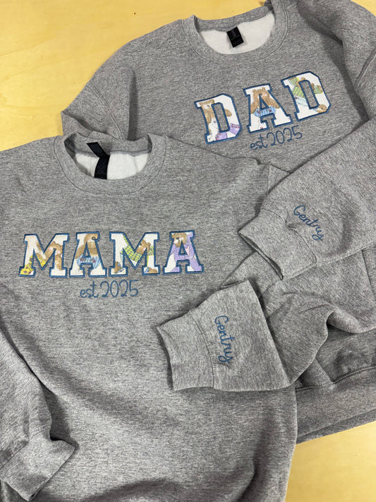 Mama & Dad Personalized Sweatshirt