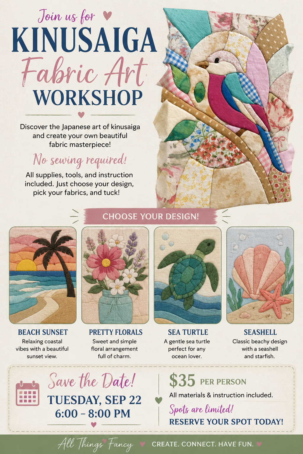 Kinusaiga Fabric Art Workshop