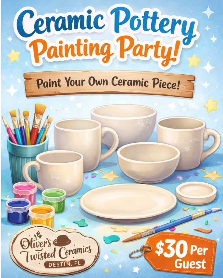 Ceramic Pottery Painting Party