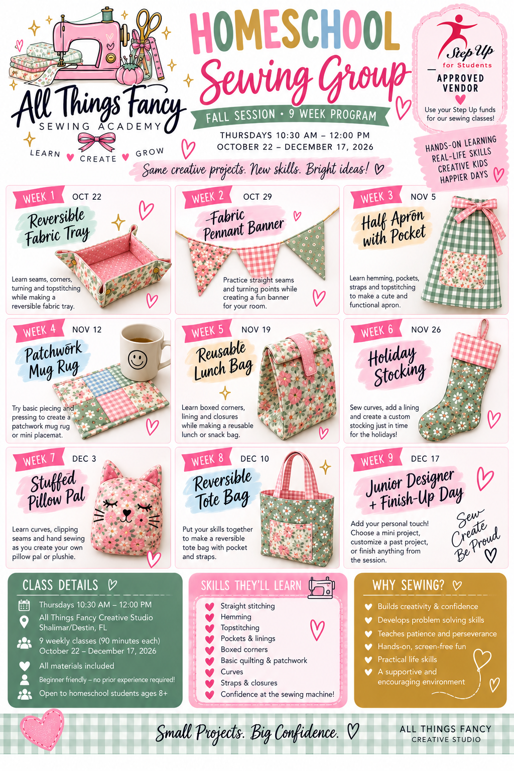 Homeschool Sewing Academy – Session 2
