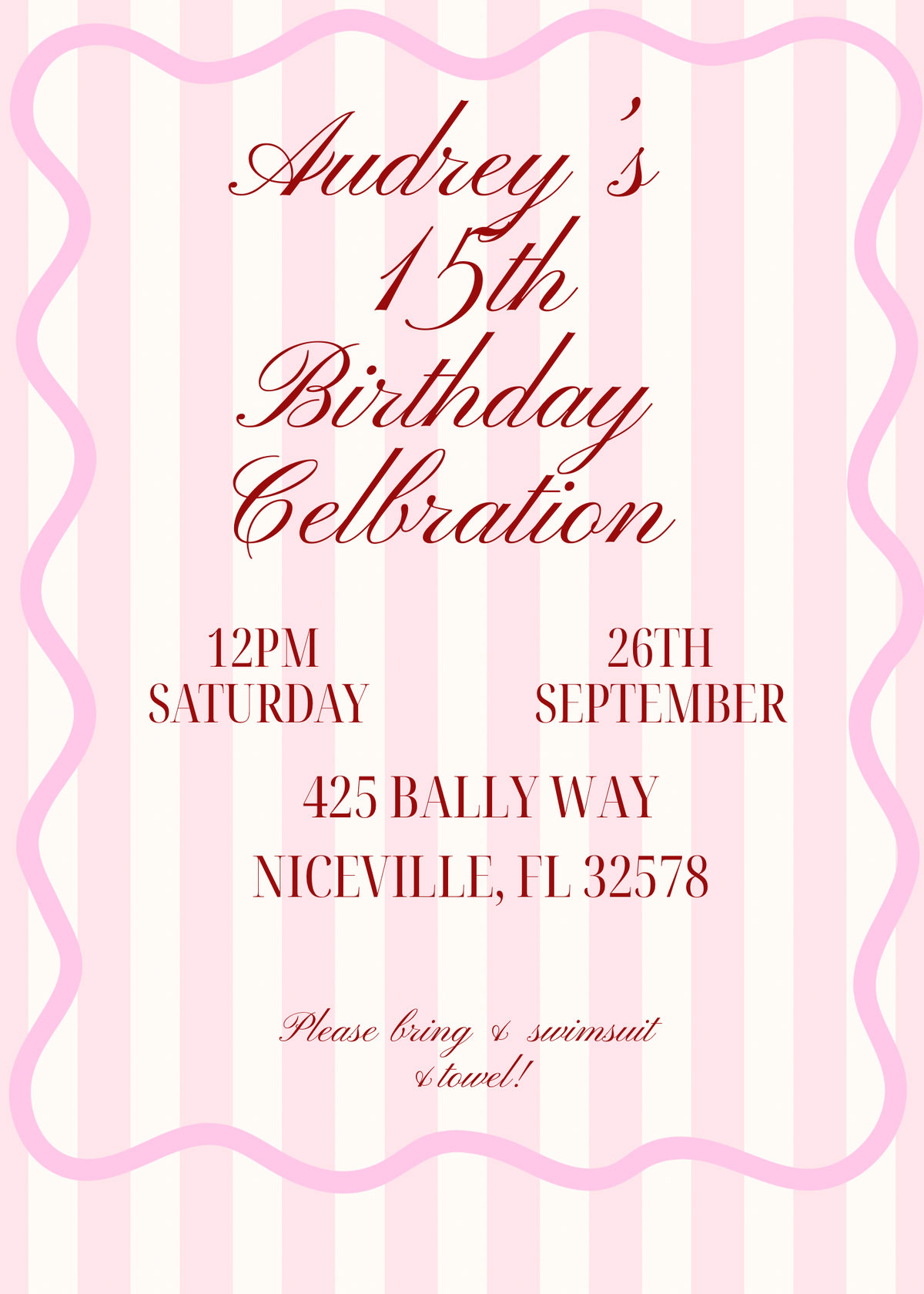 Audrey’s birthday balloons