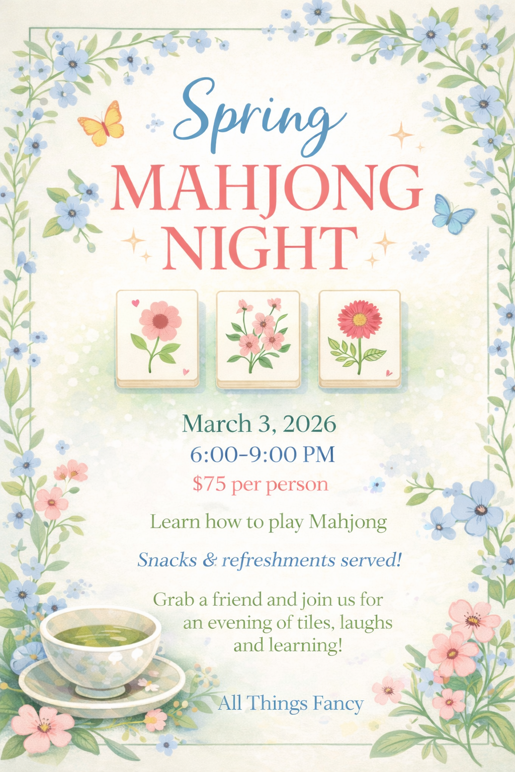 Spring Time Mahjong Ladies Night