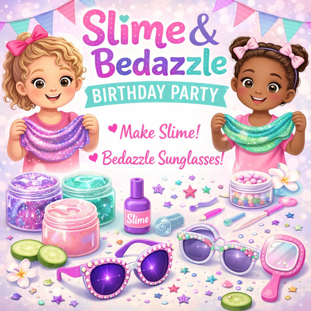 Slime & Bedazzle Birthday Party