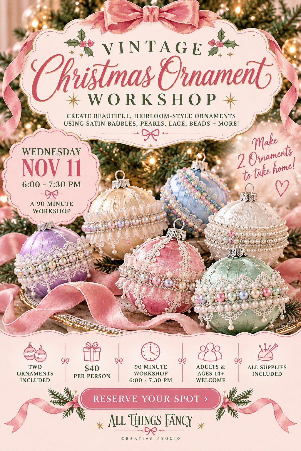 Vintage Christmas Ornament Craft & Yap