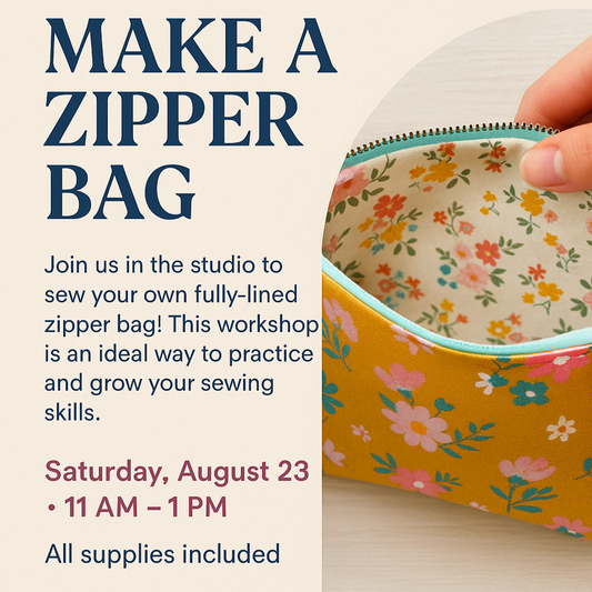 Zipper Bag Sewing Workshop